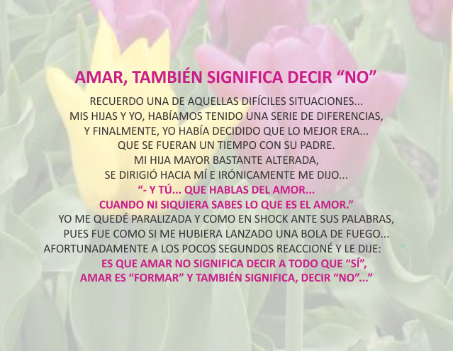 Amar, también significa decir 